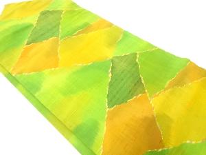 手織り紬草花模様織出し名古屋帯